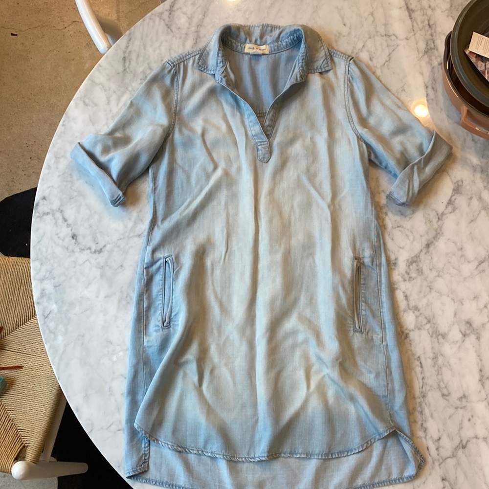Denim lightweight dress with pockets. Originally purchased from Anthro. Size S